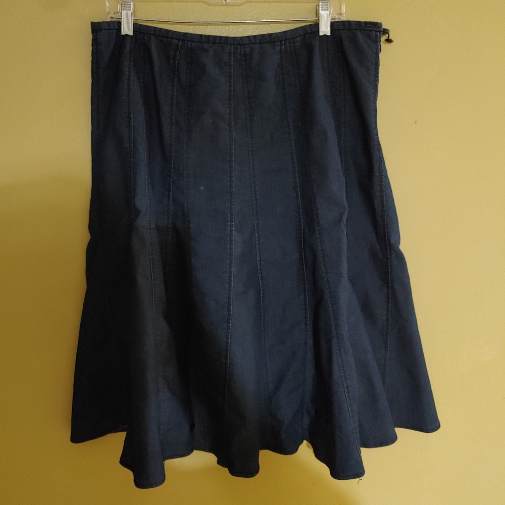 Larry Levine Jean Pleated Skirt sz 14